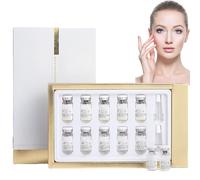 Noviqo Collagène lyophilisé pour le visage, Nano Silk Silk Anti-Wrinkes Sérum Sérum, visages instantanés et ascenseur oculaire, Ampoule de visage anti-âge pour les soins d'élasticité (1Set)