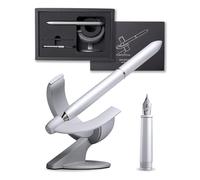 novium Hoverpen Future - Stylo Plume à Lévitation Magnétique, Design Inspiré de l’Espace, Accessoire de Bureau Original, Idée Cadeau de Luxe, Frost Silver