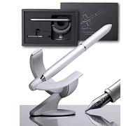 novium Hoverpen Future - Stylo Plume de luxe - Effet de lévitation unique - Design high tech futuriste inspiré de l'espace - Frost Silver - Idée Cadeau & Décoration de Bureau
