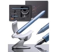 novium Hoverpen Future - Stylo Plume & Roller 2-en-1 - Effet de lévitation unique - Stylo de luxe - Design high tech futuriste inspiré de l'espace - Mist Blue - Idée Cadeau & Décoration de Bureau
