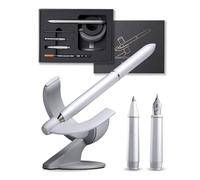 novium Hoverpen Future - Stylo Plume & Roller qui Lévite, Frost Silver
