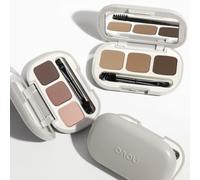 NOVO - Monogrammed Velvet Mist 3-Color Eyebrow Powder Palette - 3 Types 02# Smoky Gray - 3g