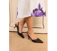 Novo Novo Black Harri Raffia Two Part Mid Point Courts Black eu38