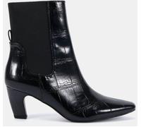 Novo Novo Black Regular Fit Kennedy Curved Mid Heel Chelsea Ankle Boots