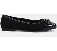 Novo Novo Black Standard Fit CAPRICORN Soft Sqaure Toe Cap Bow Ballerinas Black EU 36 (UK 3)