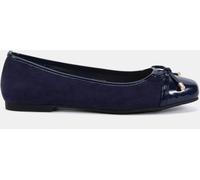 Novo Novo Blue Standard Fit CAPRICORN Soft Sqaure Toe Cap Bow Ballerinas Blue EU 41 (UK 8)
