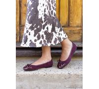 Novo Novo Red Standard Fit CAPRICORN Soft Sqaure Toe Cap Bow Ballerinas Red EU 40 (UK 7)