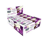 Novo Nutrition | Gaufrettes Protéinées | Boîte de 12 barres de 40g | Biscuits et crème |Collation de gaufrette saine et croustillante à haute teneur en protéines et véritable chocolat au lait Belge | Convient aux végétariens