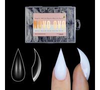 NOVO OVO Halloween Cat Claw Lot de 280 ongles courts incurvés en acrylique pour extensions en gel poly-gel de sculptures 3D Eagle Hawk Courbes en acrylique Réutilisables pour la conception des ongles