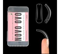 NOVO OVO Halloween Ongles Artificiels Longs, Courbés, Transparents, Cristal Clair, Extra Extrêmement Profonds, Demi-Couverture, Coniques, Carrés, Griffe D'Aigle, Gel Souple, Extension D'Ongles