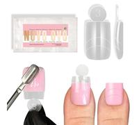 NOVO OVO Lot de 15 tailles de 270 formes d'ongles doubles pour polygel avec embouts intérieurs français - Ligne auxiliaire pour extension d'ongles d'orteils - Forme carrée en gel souple - Moules à