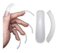 NOVO OVO Lot de 240 faux ongles courbés, extra longs, avec couverture complète carrée, transparents, forme carrée et ronde, pour acrylique, 12 tailles