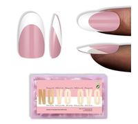 NOVO OVO Lot de 240 faux ongles ovales blancs à coller sur les fraises - En acrylique - Pour le bricolage - 15 tailles