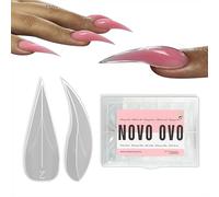 NOVO OVO Lot de 280 ongles aiguilles incurvés d'Halloween - Double forme pour extension en polygel de griffe d'aigle 3D, ongles sculpturaux en acrylique sculpturaux XL XXL Hawk Curve - Moules