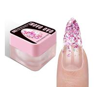 NOVO OVO Vernis à ongles UV, à paillettes, G02 Lavender Haze, violet, réfléchissant, avec paillettes holographiques, sans HEMA et sans TPO, gel scintillant haute densité, Soak Off LED, pour nail art 5