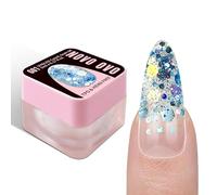 NOVO OVO Vernis à ongles UV, paillettes, bleu océanique Mist - Réfléchissant, avec paillettes Holo, sans HEMA et sans TPO - Gel scintillant haute densité - Soak Off LED - 5 ml