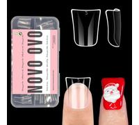 NOVO OVO Y2K Lot de 120 faux ongles courts et couvrants complets pour ongles en acrylique 12 tailles