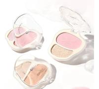 NOVO - Sweet Encounter Highlighter Blush Palette - 3 Types 01# Slivery Beach - 5.6g