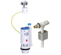 Novobain - Kit Mécanisme WC 3/6 L NF + Robinet Flotteur - Double Débit - Anti-Siphonique - Silencieux - Garantie 10 Ans