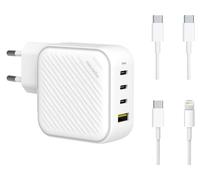 Novodio Chargeur secteur 4 ports USB-A/USB-C 100 W C-Charge 100 GaN avec 2 câbles USB