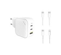 Novodio Chargeur USB-C & USB-A 65 W + Câbles USB-C et Lightning C-Charge GaN
