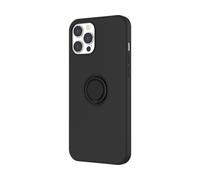 Novodio Coque en silicone magnétique pour iPhone 12 Pro Max - Noir / Avec anneau