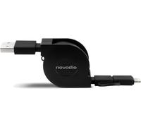 Novodio Extend - Câble de Charge/synchronisation rétractable Lightning/Micro-USB