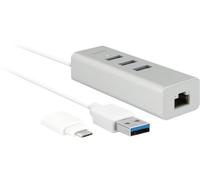 Novodio Hub 3 Ports USB 3.0 + Gigabit Ethernet avec Adaptateur USB-C