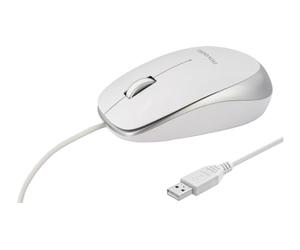 Novodio Optical Mouse USB-A Argent - Souris Optique Filaire 1600 DPI Mac/PC