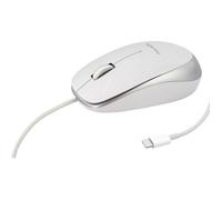 Novodio Optical Mouse USB-C Argent - Souris optique filaire 1600 DPI Mac/PC