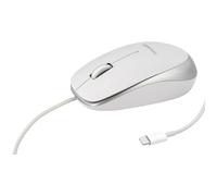 Novodio Optical Mouse USB-C Argent - Souris Optique Filaire 1600 DPI Mac/PC