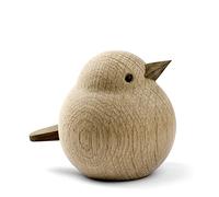 Novoform Design - Mama Sparrow - Figurine décorative en bois - Moineau - Bois de chêne - Dimensions (L x l x H) : 9 x 7,3 x 8 cm