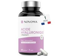 NOVOMA Acide Hyaluronique 200mg - Avec Vitamine C, 60 Gélules | Pour 1 Mois - Breveté ExceptionHYAL®Star - Spectre Moléculaire (50 - 2200 kDa) - Fabriqué en France