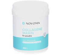 NOVOMA Collagene Marin Poudre Type 1 & 3, Peau & Articulations, 10g par Portion, Cure de 28 jours, Collagène Breveté Naticol Avec Vitamine C, Pot de 284g Sans arôme, Made in France