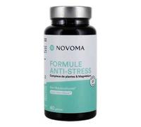 NOVOMA Formule Anti-Stress, Calme et Sérénité, avec SelectSieve®Zen Breveté, Rhodiola, Magnésium Bisglycinate et Vitamine B6, Cure de 1 mois, 60 Gélules, Fabriqué en France
