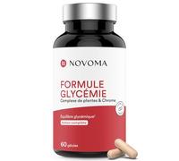 NOVOMA Formule Glycémie 200 µg de Chrome, Complexe avec Reducose® et Chrome CrPix®, Équilibre Métabolique et Gestion du Poids, Cure de 1 mois, Fabriqué en France