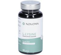 NOVOMA L-Lysine 1500 mg, Acide Aminé Essentiel, Cure de 1 mois, Dosage optimal, Soutient le Système Immunitaire et les Muscles, 90 Gélules Végétales, Fabriqué en France