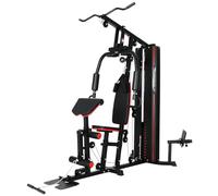 Novonova Station de Musculation Multifonction, Banc de Musculation Complet, Barre de Traction Cage Station Machine Musculation avec Poids, Fitness Domicile Home Gym Bras/Épaules/Poitrine/Dos/Jambe