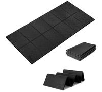 Novonova Tapis de Fitness et de Gymnastique Epais Pliable, Tapis de Sport Antidérapant, Tapis Home Trainer Musculation Confortable, Pilates Yoga Mat Thick Voyage Noir pour Homme Femme (1200*800*6MM)