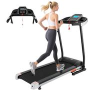 Novonova Tapis de Marche Pliable Electrique Moteur Puissant 550W, Tapis de Course 14KM/H Compact Silencieux Vitesse Réglable, Tapis Course Pliable avec Ecran LCD/Bluetooth, Tapis de Cours 12 Programme