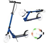 Novonova Trottinette Pliable Ado 9-14 Ans, Trottinette Adolescent avec Frein au Guidon, Trotinette Grande Roue 200MM, Trotinettes Guidon Hauteur Ajustable 3 Niveaux, Enfant/Ado 125-175CM, Charge 100KG