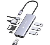 NOVOO 8-en-1 Hub USB C HDMI 4K@60Hz,Ethernet Gigabit,USB A 5Gbit/s