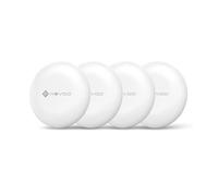 NOVOO Air Tag Lot de 4 Localisateurs de Clés Intelligents Compatibles avec Apple ou Google, Localisateurs d’Objets Bluetooth pour Valises/Portefeuilles/Clés/Sacs/Bagages, Batterie Remplaçable