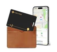 NOVOO Carte Tracker Portefeuille Rechargeable, Traceur de Bagages Ultra-Mince, Charge sans Fil, Carte de Suivi Bluetooth (Uniquement pour iOS, Apple Find My), Étiquette GPS Anti-Perte pour Passeports