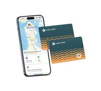 NOVOO Carte Traqueur Portefeuille Apple Find My (Lot de 2) - Air Tag Bluetooth Traceur Ultra-Fine 1,6mm, Batterie 6 Ans, e, Alerte 80dB, Localisation Tracker pour Portefeuille, Bagages