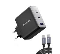 NOVOO Chargeur MacBook Pro, 120W Chargeur USB C Compatible pour MacBook 16/15/ 14/13 Pouces, MacBook Air 2020/2019/ 2018, iPad Pro, HP, GaN Chargeur Rapide USB C avec 1 Câbles