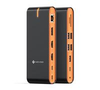 NOVOO Docking Station USB C 15-en-1 Triple Moniteur 8K Displayport Double 4K HDMI 10Gbps USB-A+C Hub Thunderbolt USB C Dock pour Mac M1/M2/M3/M4 Pro/Max, Mac Mini,Windows Laptops, Ordinateur Portable