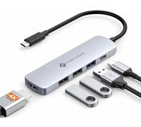 NOVOO Hub USB C 5 en 1 HDMI 4K@30Hz, USB A 3.0 5Gbps, 100W PD
