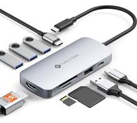 NOVOO Hub USB C 9-en-1 Adaptateur USB vers HDMI 4K@60Hz, 5 Ports USB, 100W PD, SD/TF Multiport USB Hub pour MacBook Pro/Air, HP, Dell, Lenovo