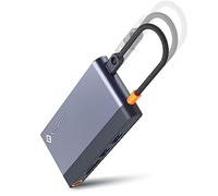 NOVOO Station d'accueil USB C Hub Dual HDMI 8 en 1 avec 2 ports HDMI, Gigabit Ethernet, PD 100 W, 2 transferts de données USB-A, lecteur de carte SD & TF pour MacBook Air/Pro M2, Dell, XPS 15, HP